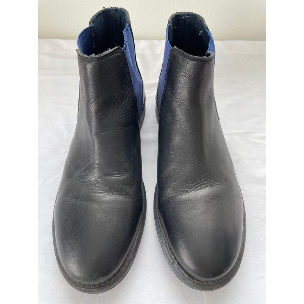 Dune London Black Leather Chelsea Boots, Men's Size 42